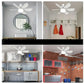 Ventilateur de Plafond LED Silencieux avec Lumière Intégrée – Design Moderne pour Salle de Bain, Cuisine, Entrée ou Garage