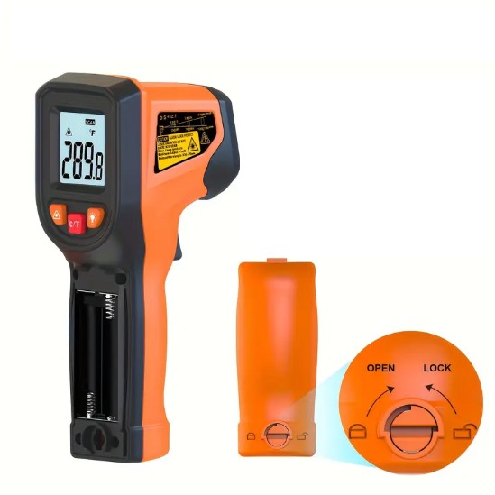 Thermomètre Infrarouge Digital - Pistolet de Mesure de Température Laser Haute Précision, Écran LCD Rétroéclairé, Plage Étendue pour Cuisine, Bricolage et Extérieur