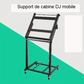 Rack DJ à Roulettes 2 Niveaux – Support Métallique pour Matériel Audio, Réglable et Mobile, Construction Solide