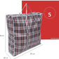 Grand sac de rangement à carreaux 80x60 cm Idéal pour vêtements, couvertures et déménagement