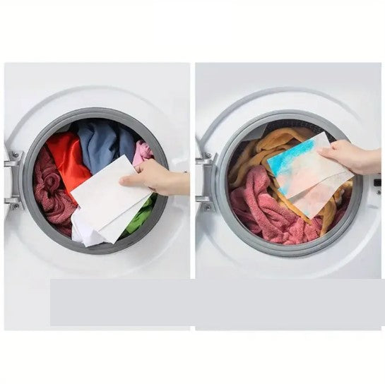 Feuilles anti-transfert de couleur pour machine à laver – Protège-linge et couleurs éclatantes, lot pratique