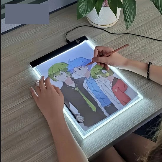 Tablette Lumineuse A4 LED USB – Plaque à Dessin et Calque pour Croquis, Calligraphie et Loisirs Créatifs
