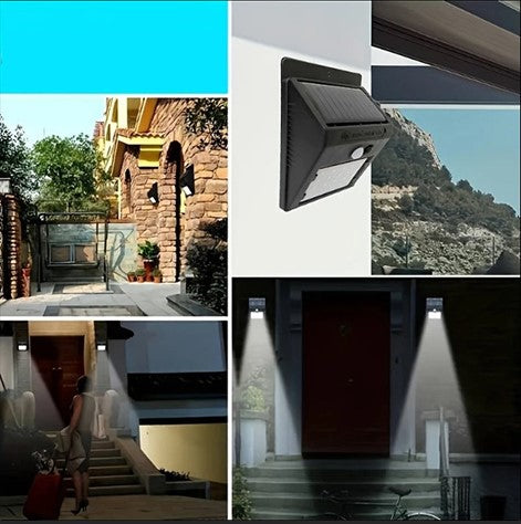 Applique Murale Solaire avec Détecteur de Mouvement – Éclairage Extérieur Intelligent pour Entrée, Garage ou Jardin