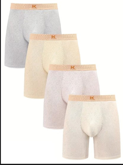 Boxer thermique homme – Lot de 4 pièces – Sous-vêtements chauds respirants et confortables pour l’hiver