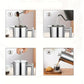 Cafetière à Piston Inox 1L – French Press Isotherme avec Filtres de Rechange et Cuillère Doseuse