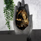 Statue Bouddha Main Protectrice  Sculpture Spirituelle d’Extérieur avec Éclairage LED