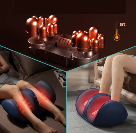 Masseur Électrique Chauffant pour Pieds et Jambes – Compression à Chaleur 55°C, Relaxation Circulatoire Intégrale