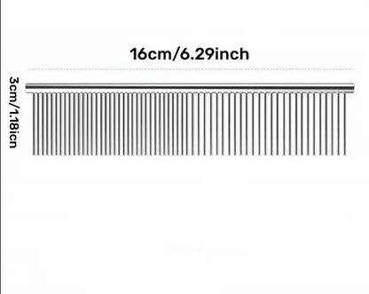Peigne Métallique Double Dents pour Chiens et Chats – Antistatique, Démêlant et Précis