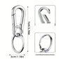 Lot de 6 Porte-Clés Mousquetons Métal – Anneaux Robustes et Clip Rapide pour Clés, Sac ou Ceinture