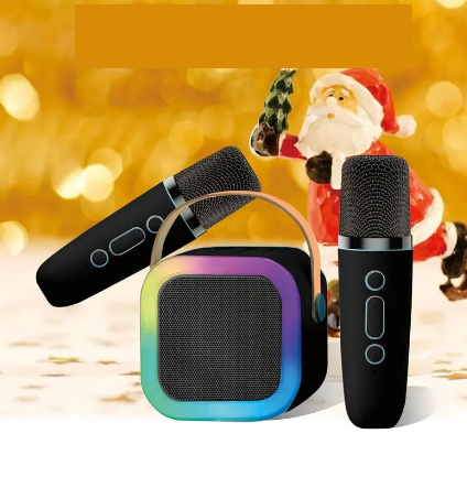 Micro Karaoké Bluetooth avec Haut-Parleur LED – Sans Fil, Rechargeable, Ambiance DJ & Soirée