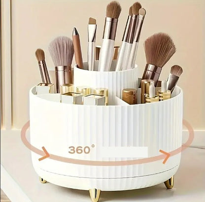 Organiseur Rotatif 360° à Compartiments – Rangement Multifonction pour Salle de Bain, Maquillage ou Bureau