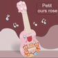 Mini Guitare Enfant "Little Bear" – Jouet Musical à Cordes, Éveil Musical & Design Mignon avec Oursons
