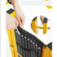 Barrière de Sécurité Extensible sur Roulettes – Cloison Mobile Pliable en Acier Jaune pour Espaces Publics et Professionnels