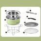 Barbecue portable en acier inoxydable – Grille multifonction pour cuisson, fumage et cuisine d’extérieur