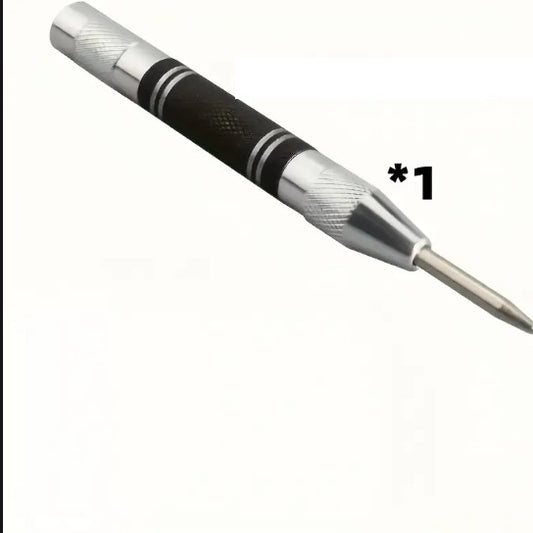 Poinçon automatique de précision 128 mm – Outil de marquage en métal antidérapant pour perçage et bricolage