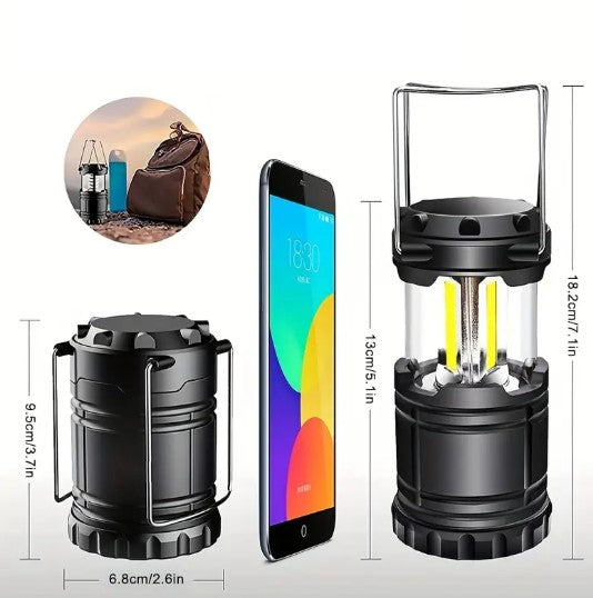 Lanterne LED Rechargeable Compacte et Extensible – Éclairage Puissant 360° pour Camping, Randonnée ou Urgences – Collection Lampes de Poche