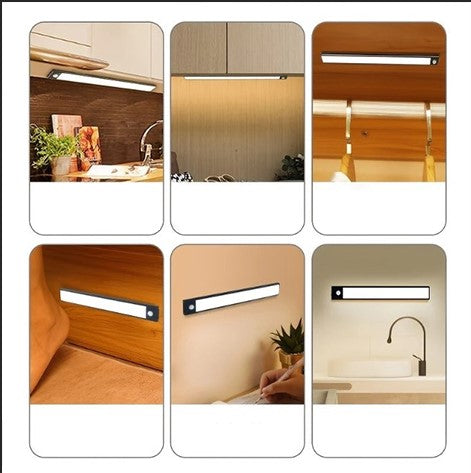 Barre LED 10/20/30/40/50 cm avec Détecteur de Mouvement – Éclairage Intérieur Intelligent 3 Couleurs pour Cuisine, Dressing et Maison Connectée