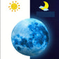 Sticker mural lune fluorescente – Autocollant phosphorescent pour déco murale chambre ou plafond