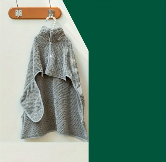 Cape Serviette en Microfibre pour Chiens et Chats – Séchage Rapide avec Boutons et Col Ajustable