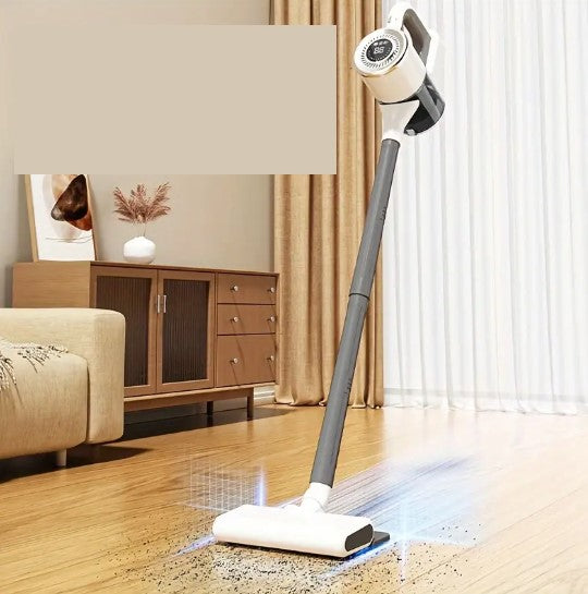 Aspirateur Balai Sans Fil 4-en-1 Blanc – Léger, Silencieux et Multifonction avec Accessoires – Idéal pour Sols, Meubles et Voiture
