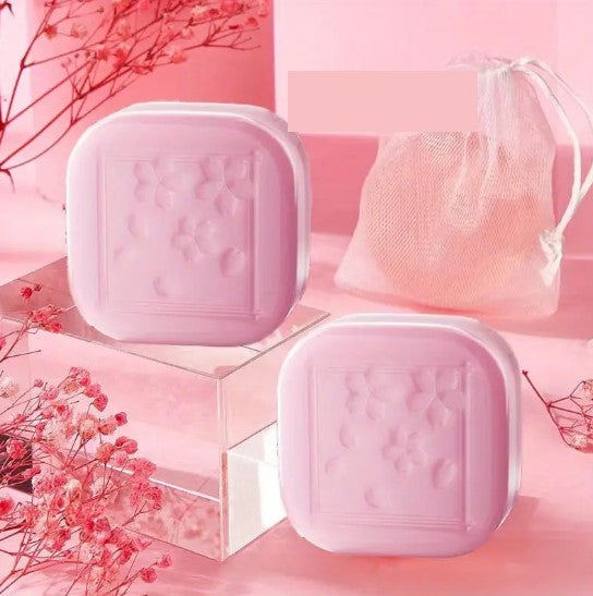 Savon Solide Visage & Corps à la Fleur de Cerisier – Nettoyant Naturel, Hydratant & Parfum Doux