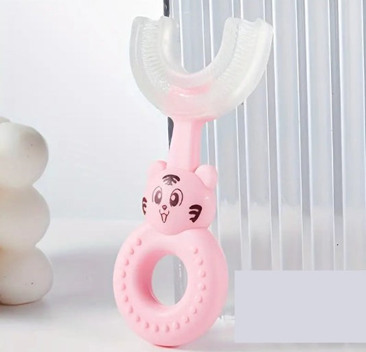 Brosse à Dents en U pour Enfant – Design Ludique en Silicone Souple pour un Brossage Facile et Amusant
