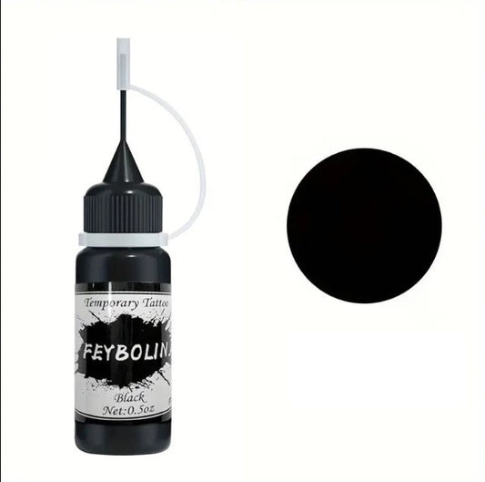Encre pour Tatouage Éphémère – Flacon de 15 ml avec Pointe Précise pour Dessins Temporaires
