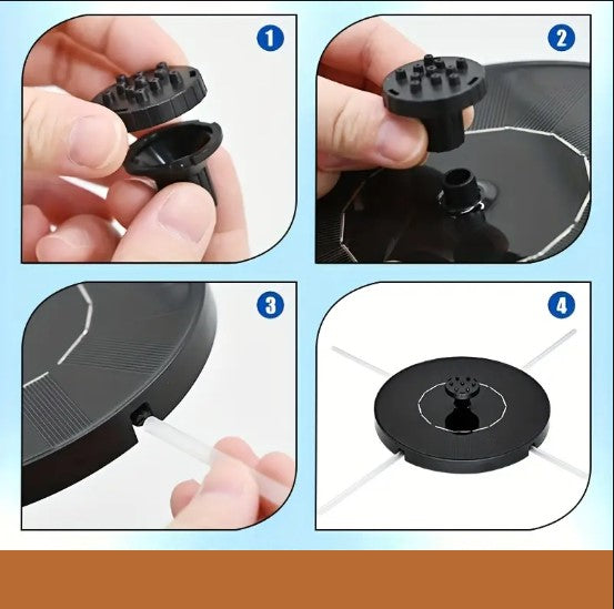 Fontaine Solaire de Jardin – Pompe à Eau Écologique pour Bassins, Étangs et Bains d’Oiseaux – Créez une Oasis Naturelle et Relaxante