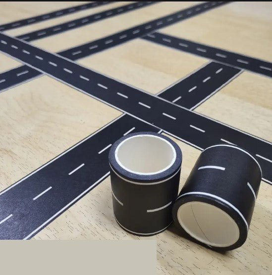 Ruban Adhésif Route Noire – Washi Tape Créatif pour Scrapbooking, Maquettes et Loisirs Créatifs