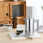 Cafetière à Piston Inox 1L – French Press Isotherme avec Filtres de Rechange et Cuillère Doseuse