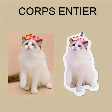 Porte-clés personnalisé avec photo d’animal – Cadeau unique pour amoureux des animaux