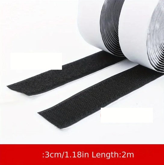 Bande Auto-Agrippante Adhésive Noire – Velcro Résistant pour Fixation et Organisation – Adhésifs et Colles Polyvalents