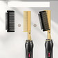 Peigne Chauffant Électrique 3 Niveaux – Lisseur à Chaud pour Cheveux et Barbe, Coiffage Rapide & Anti-Frisottis