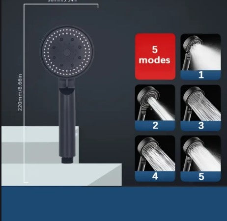 Pommeau de Douche Haute Pression Rond – Jet Confort et Économie d’Eau | Accessoires Salle de Bain