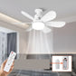 Ventilateur de Plafond LED Silencieux avec Lumière Intégrée – Design Moderne pour Salle de Bain, Cuisine, Entrée ou Garage