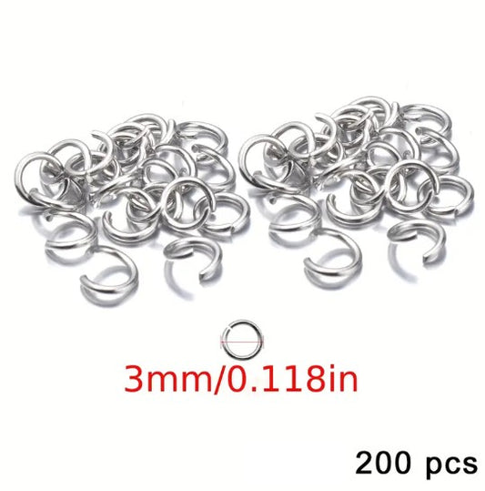 Anneaux de Jonction Métal Argenté – Accessoires de Fabrication de Bijoux DIY, Fermoirs et Chaînes