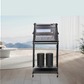 Rack DJ à Roulettes 2 Niveaux – Support Métallique pour Matériel Audio, Réglable et Mobile, Construction Solide