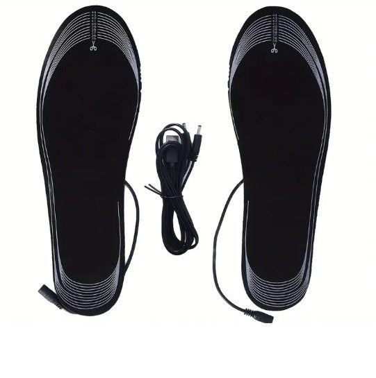 Semelles chauffantes USB découpables – Taille ajustable jusqu’à 28 cm pour garder vos pieds au chaud en hiver