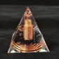 Pyramide Orgonite en cuivre et résine – Énergie protectrice et décoration spirituelle