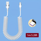 Câble USB Spirale 1m – Charge Rapide Type-C pour Smartphone – Résistant, Extensible et Antienchevêtrement