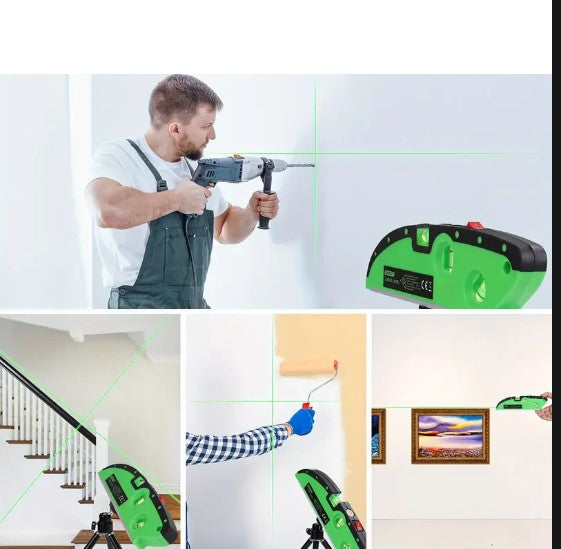 Niveau Laser Vert avec Trépied – Outil de Mesure Électrique de Précision pour Bricolage et Travaux