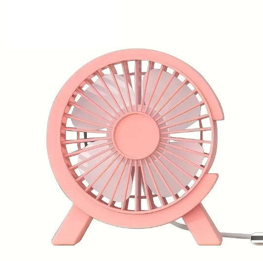 Mini Ventilateur de Bureau USB Rose – Silencieux, Portable et Économique pour Maison ou Bureau