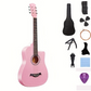 Guitare acoustique 6 cordes + pack complet débutant – Housse, capodastre, cordes, médiators inclus