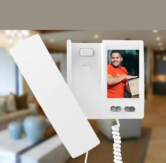 Interphone Vidéo Filaire avec Écran et Caméra HD – Sonnette de Porte avec Moniteur Intégré et Audio Bidirectionnel