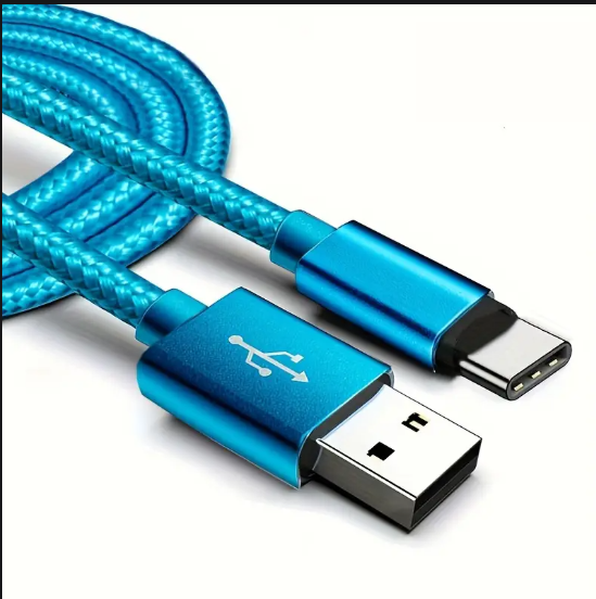 Lot de 3 Câbles USB vers USB-C Tressés – Charge Rapide & Synchronisation – 1m – Compatibles Android, Samsung, Huawei, Xiaomi