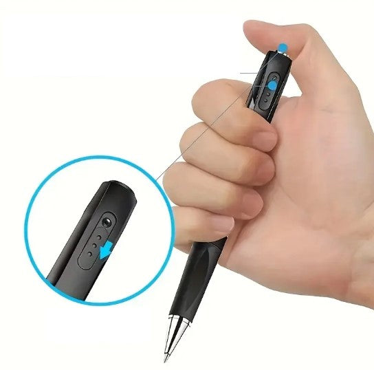 Stylo Caméra Espion Discrète Full HD – Caméra de Surveillance Cachée avec Enregistrement Audio et Vidéo