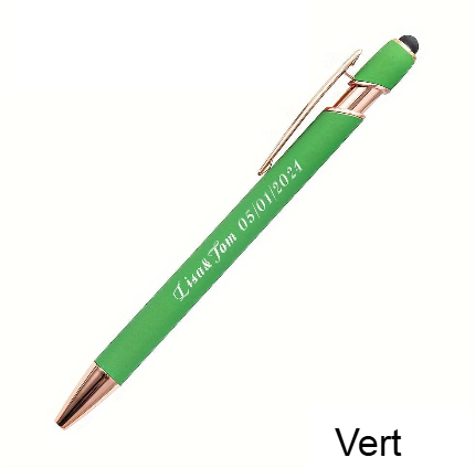Stylo Personnalisé Gravé – Texte au Choix & Pointe Tactile – Cadeau Idéal Bureau & Événement