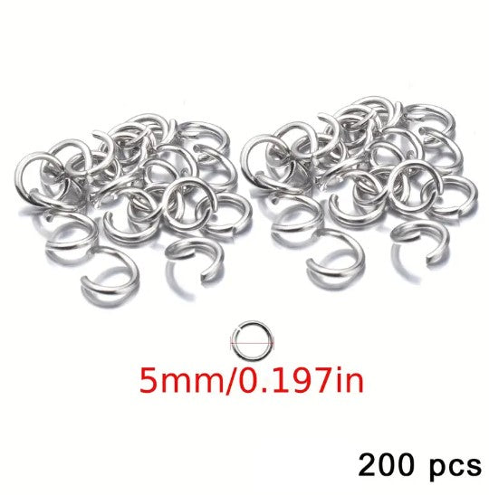Anneaux de Jonction Métal Argenté – Accessoires de Fabrication de Bijoux DIY, Fermoirs et Chaînes