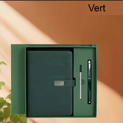 Coffret Carnet et Stylo Personnalisés – Cadeau d’Entreprise ou Bureau – Écriture Élégante & Notes Organisées