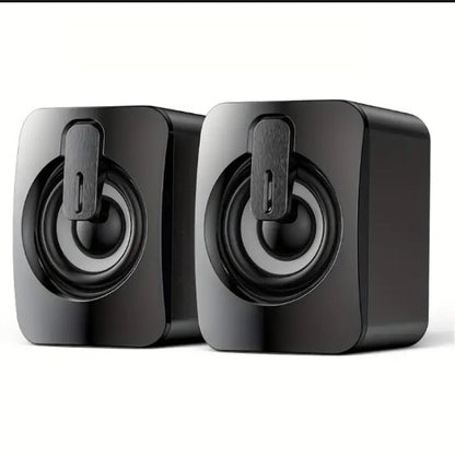 Enceintes USB Stéréo avec Lumières LED RGB – Haut-Parleurs de Bureau pour PC, Ordinateur Portable et Gaming